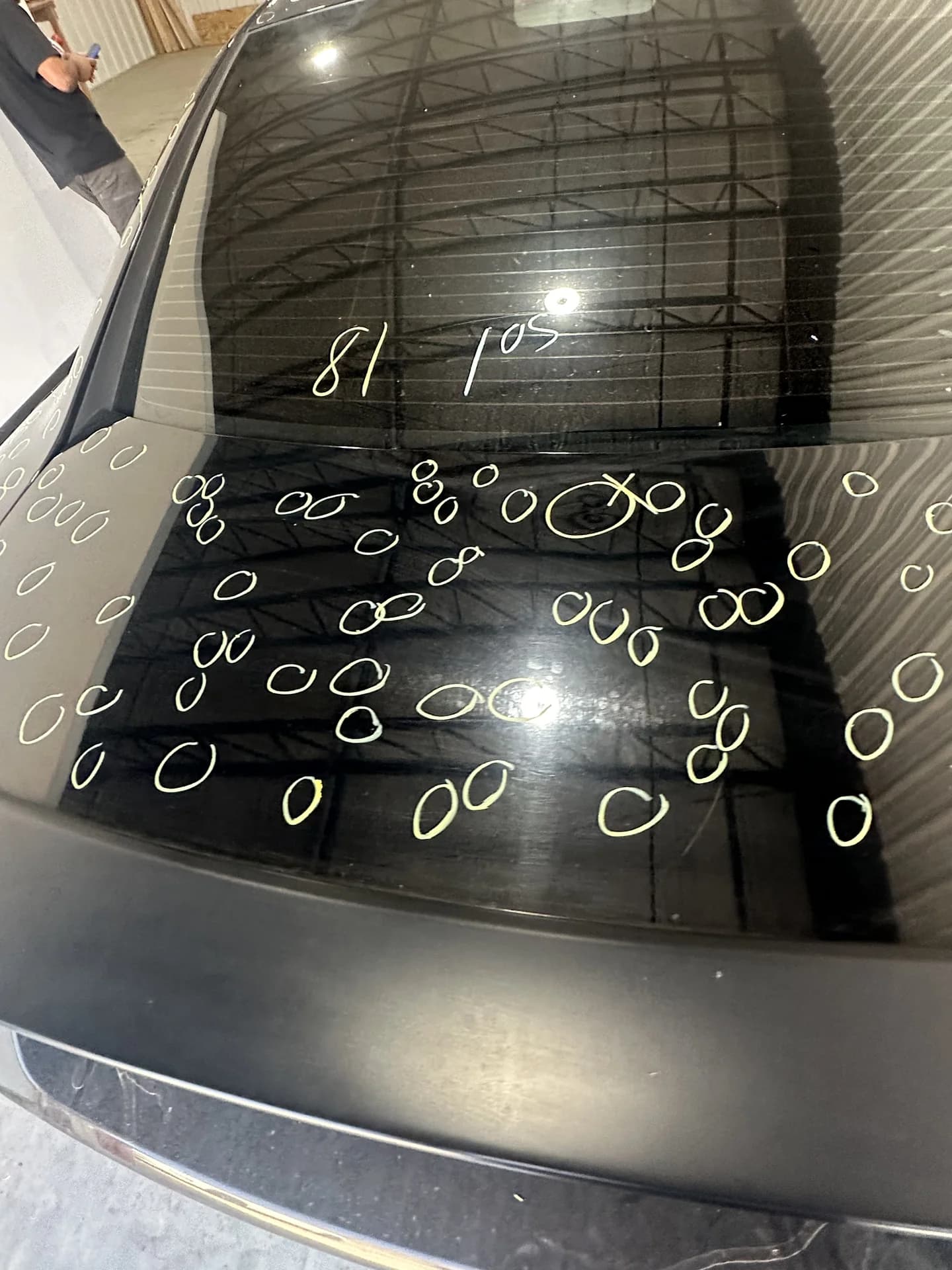 pdr dent mapping black rear quarter